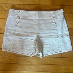 Ann Taylor LOFT cream-colored Riviera shorts, size 6, very gently used